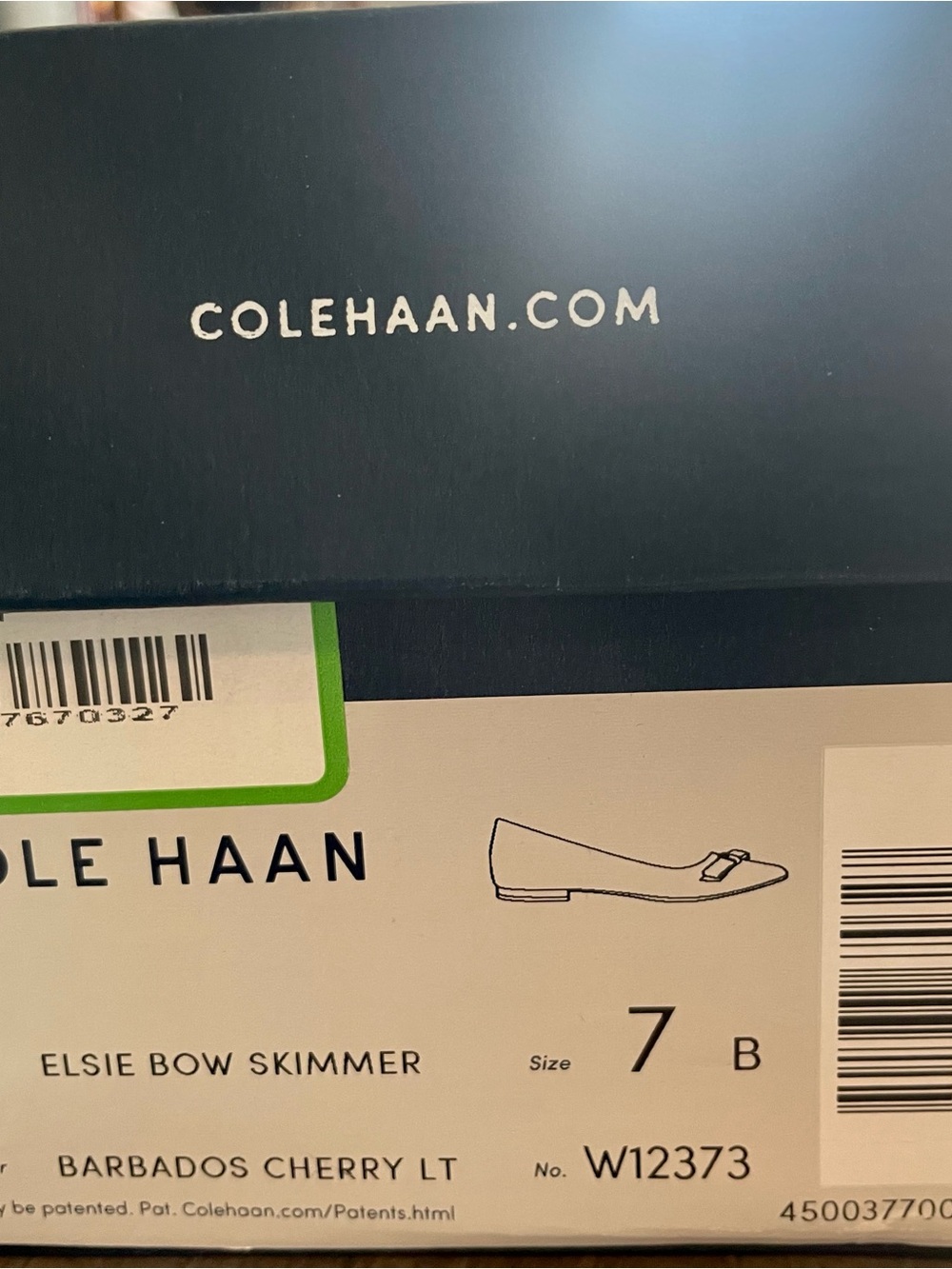 Brand New Cole Haan Red Pointed-Toe Flats with Bow and Gold Accent - Picture 6 of 7